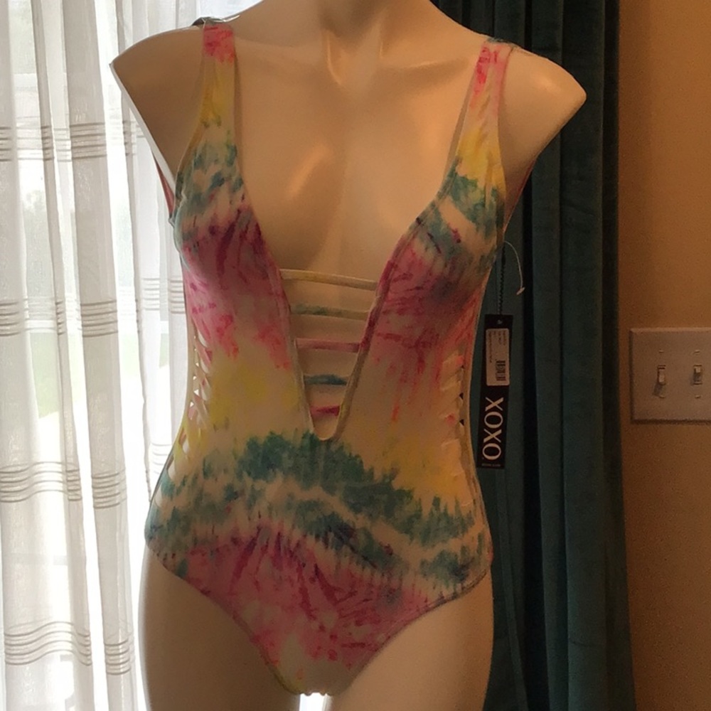 XOXO multicolored one piece swimsuit